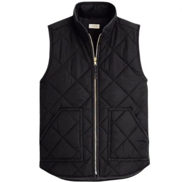 J. Crew | EUC Mercantile Quilted Puffer Vest in Black Size Medium - Picture 3 of 10